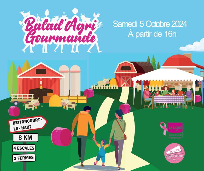 Les Jeunes Agriculteurs de Haute-Marne ont le plaisir de vous annoncer la deuxième édition de leur "Balad'Agri Gourmande", 𝐥𝐞 𝟓 𝐨𝐜𝐭𝐨𝐛𝐫𝐞 sur le secteur de Joinville ! 🚶‍♂️🚶‍♀️🧀