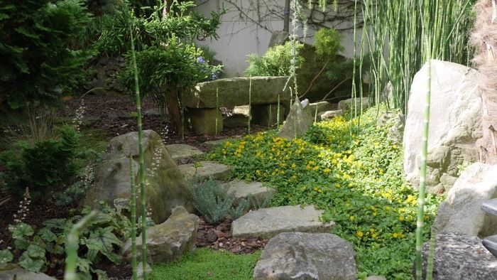 In unserem Zen-Garten empfangen wir Sie, um das Geräusch des Wassers zu hören, die Steine zu berühren, die Zen-Atmosphäre zu spüren, das Vergnügen eines Austauschs zu genießen und die Harmonie zwische