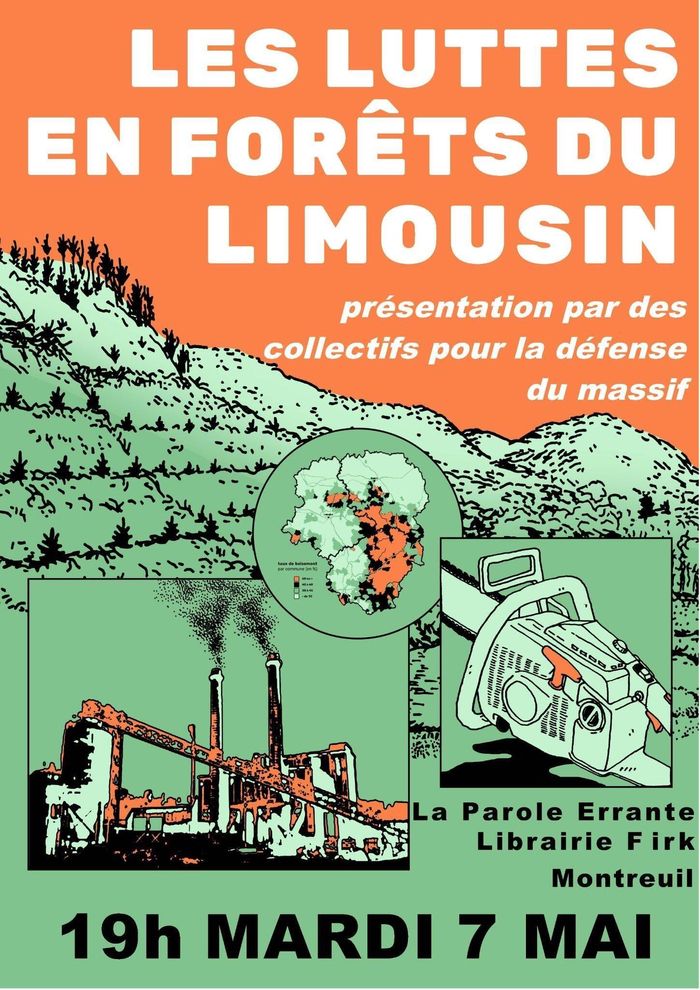 Présentation des luttes en forêt du Limousin par des collectifs pour la défense du massif