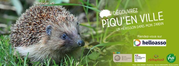 Die Gruppe Ornthilogique Normand und die Gruppe Mammalogique Normand präsentieren die Operation "Piqu'en ville, ein Igel in meinem Garten".