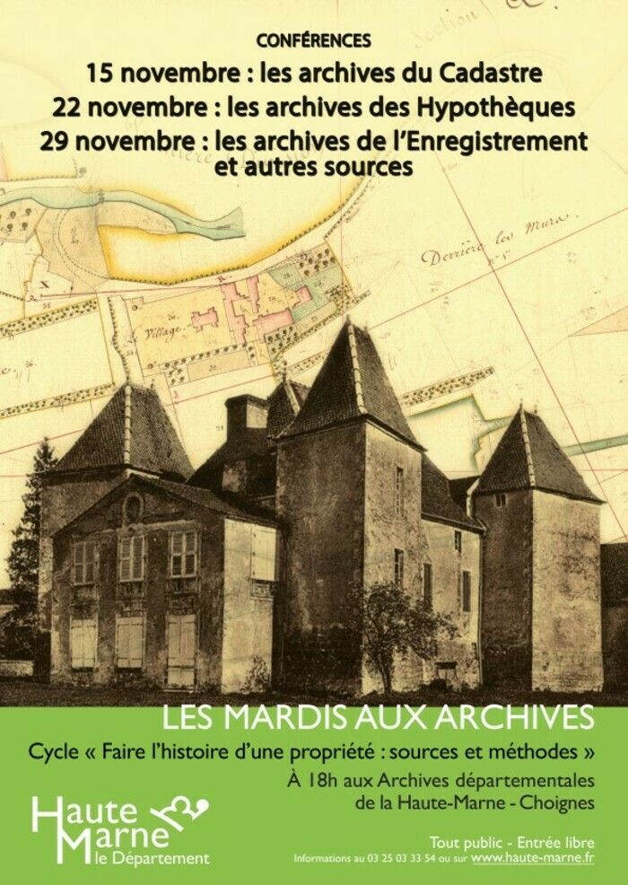 Conférence dans le cadre des Mardis aux Archives, aux Archives départementales.