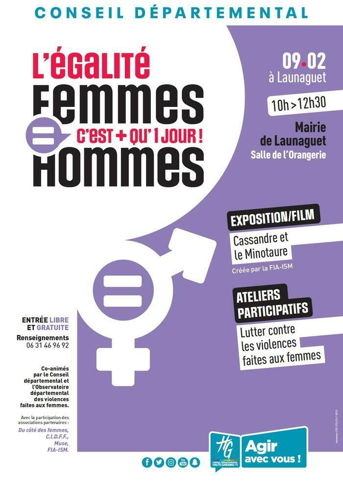 Exposition-film Cassandre et le Minotaure (FIA-ISM) et ateliers participatifs animés par le CIDFF31, Du côté des femmes et l'Observatoire départemental des violences faites aux femmes