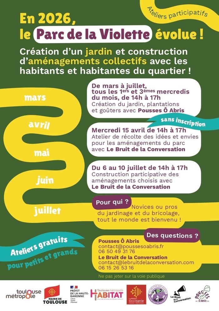 Ce printemps, le parc de la Violette va être le théâtre de la création d'un jardin collectif, avec les habitant·es du quartier.