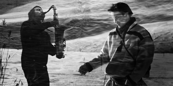 Un concert exceptionnel réunit le poète-musicien sámi Niillas Holmberg et le saxophoniste-compositeur finlandais Pauli Lyytinen pour une première française le 24 septembre à l'Institut finlandais.