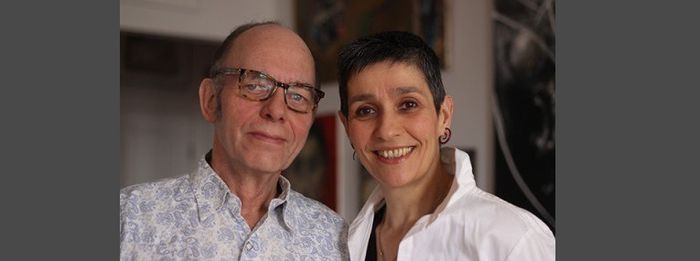 Séance de signature avec Pierre Joris et Nicole Peyrafite.