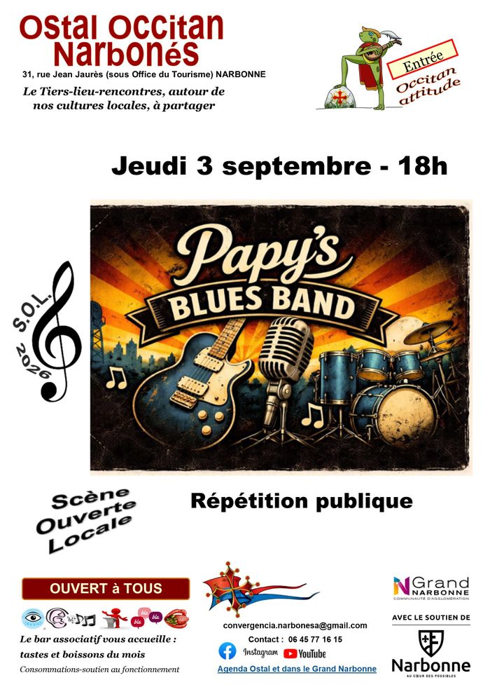 Papy’s Blues Band, c’est une histoire de cordes usées, de rythmes et de voix chargées d’émotions....