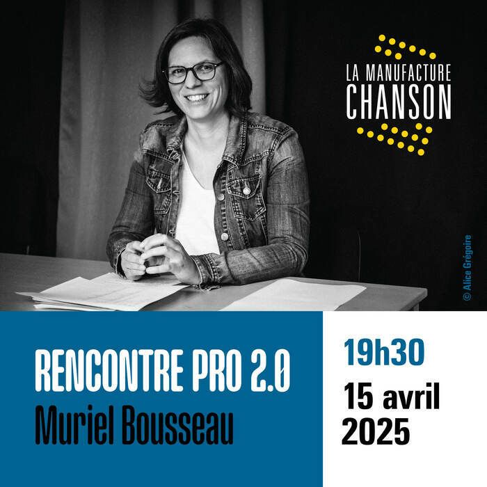 Dans le cadre de ses activités de formation, la Manufacture Chanson organise, en collaboration avec le CNM, des rencontres avec des professionnel·le·s du secteur de la chanson.