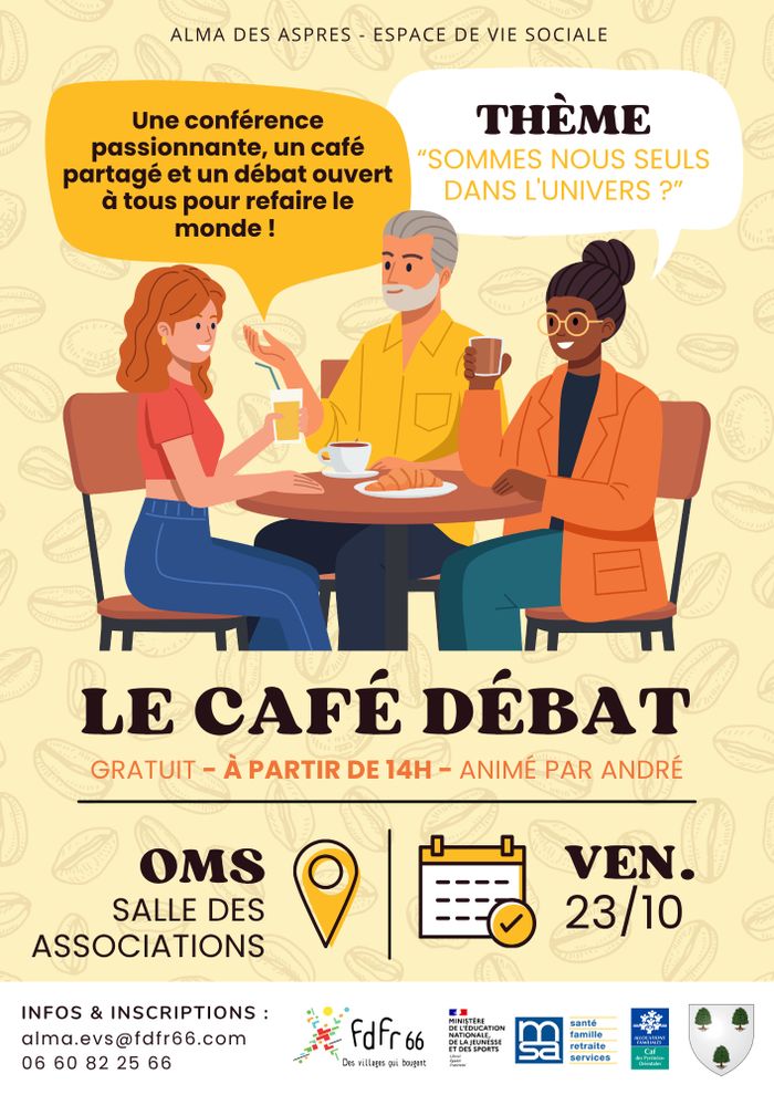 Une conférence passionnante suivie d'un café-débat ouvert à tous !