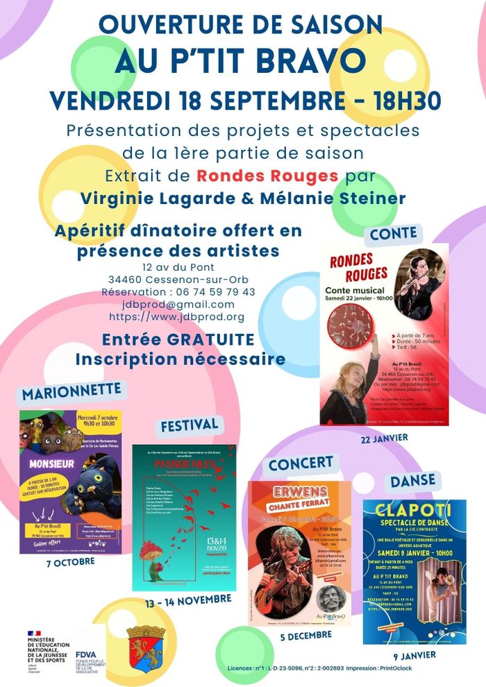 Présentation rapide de la 1ère partie de saison et extrait du conte musical « Rondes Rouges »