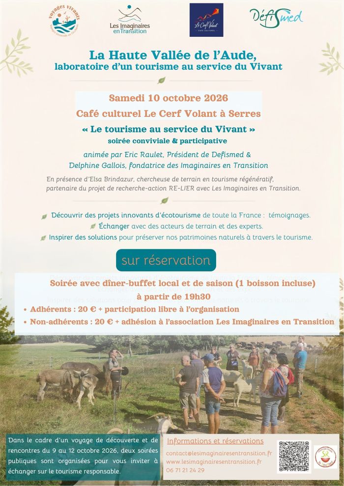 Soirée conviviale et participative animée par Eric Raulet, Président de Defismed & Delphine Gallois, Fondatrice de Imaginaires en Transition