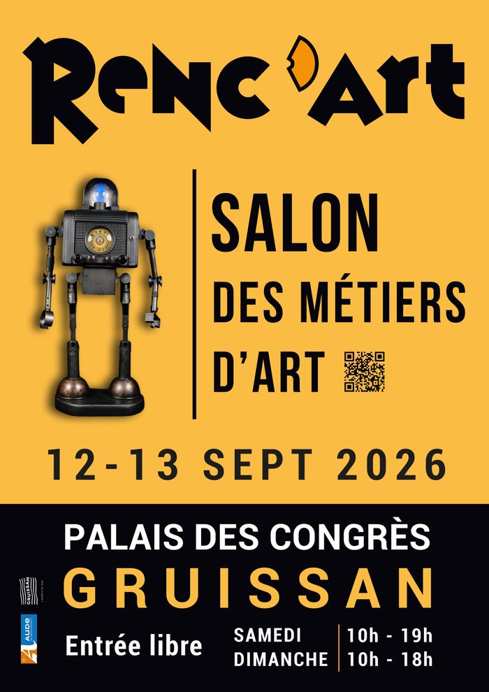 Rendez-vous à la 4ième édition du salon des métiers d'art de gruissan les 12 et 13 septembre 2026 au palais des congrès de gruissan. Entrée libre. 42 artisans d’art exposeront des pièces pour tous.