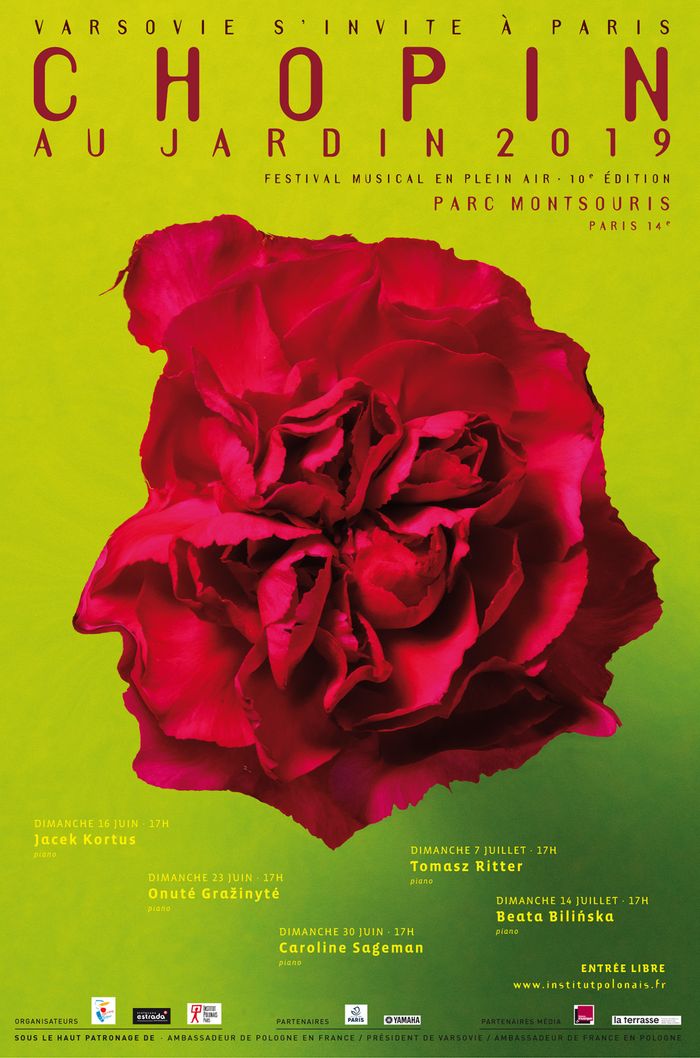 « Chopin au Jardin » est un festival musical en plein air entièrement dédié à Chopin. Les concerts sont gratuits et ouverts à un public très large.