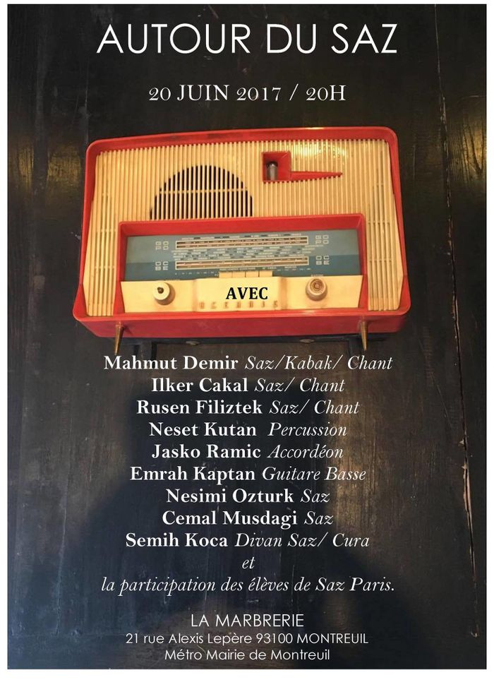 Le musicien Mahmut Demir invite ses amis à la Marbrerie pour une belle soirée de musique turque autour du saz !