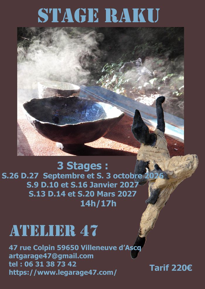 Pendant le stage, vous façonnerez, décorerez et émaillerez vos bols et sculptures en argile, puis vous expérimenterez leur cuisson spectaculaire dans le feu.