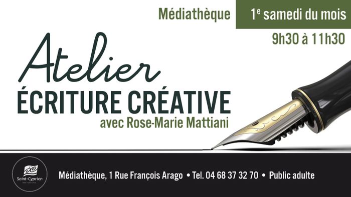 Atelier d'écriture littéraire avec Rose-Marie