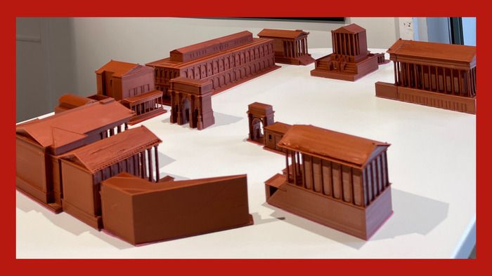 Une visite de l'exposition "Rome, du mythe au virtuel" pour s'interroger sur les monuments romains entre visite virtuelle et construction de modèles réduits !