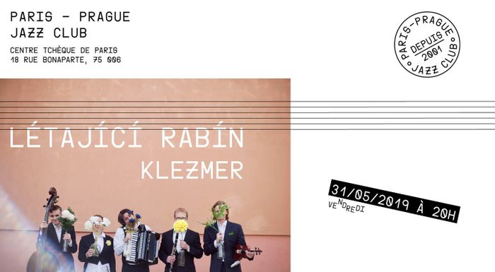 "Létající rabín" est un groupe de cinq musiciens tchèques interprétant la musique klezmer.