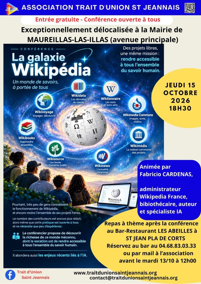 Découverte de la galaxie de Wikipédia présentée par Fabricio Cardenas, administrateur Wikipédia France, auteur et spécialiste en IA