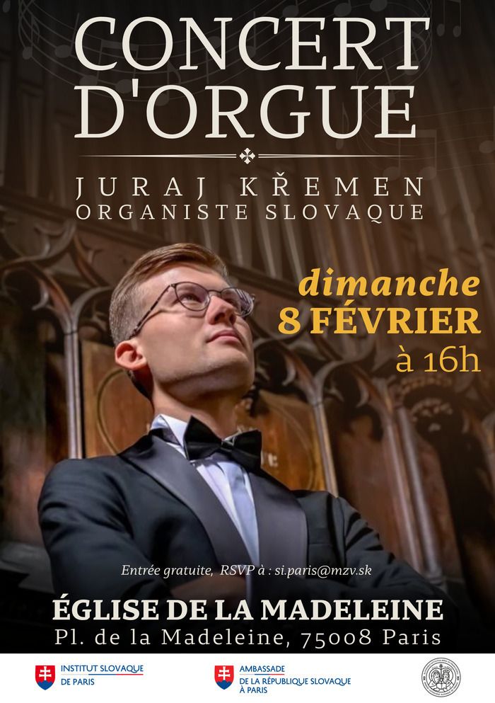 Concert d'orgue de l'organiste slovaque Juraj Křemen