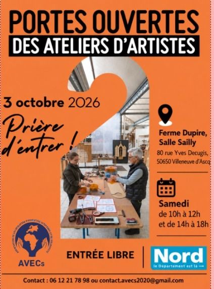 Venez découvrir les créations des artistes et leurs univers, samedi 3 octobre, de 10h à 12h et de 14h à 18h