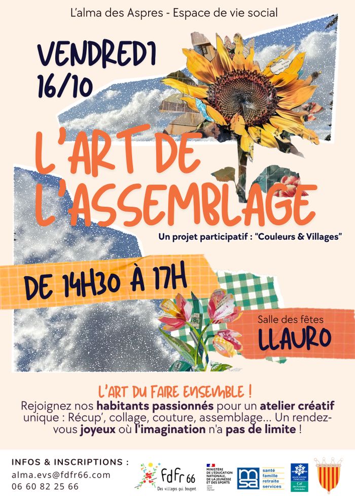 Venez découvrir le plaisir de créer aux côtés de nos habitants passionnés, dans le cadre du projet "Couleurs & Villages". Ouvert à tous.