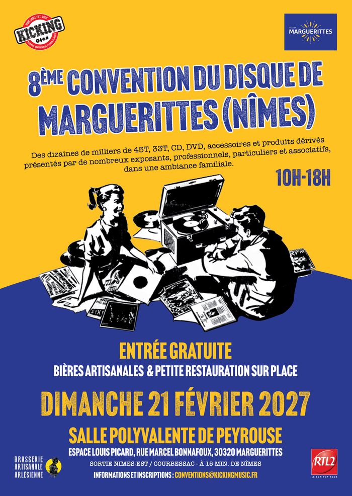 Dimanche 21 février, de 10h à 18h, venez flâner dans les allées bien achalandées de la 8° Convention du disque de Nîmes-Marguerittes.
