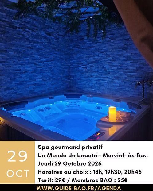 Un Spa gourmand exclusif vous attend chez Un Monde de beauté à Murviel-lès-Béziers, à 10 minutes au nord de Béziers (34).