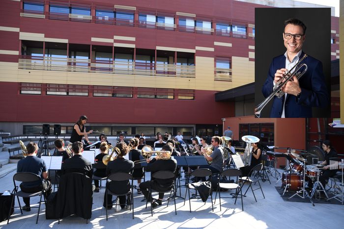 Les cuivres et percussions du Brass Band accueillent le soliste Arnaud Schotte, professeur de trompette au CRR de Lyon dans le cadre d’une masterclass délivrée auprès des élèves du Conservatoire.
