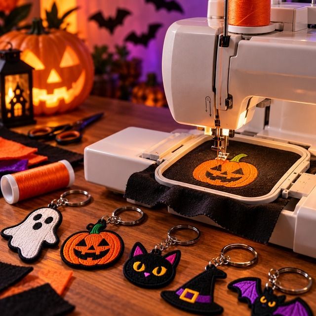 Découvrez la broderie numérique à travers une démonstration spéciale Halloween ! Suivez la création d’un porte-clés brodé et repartez avec votre modèle offert.