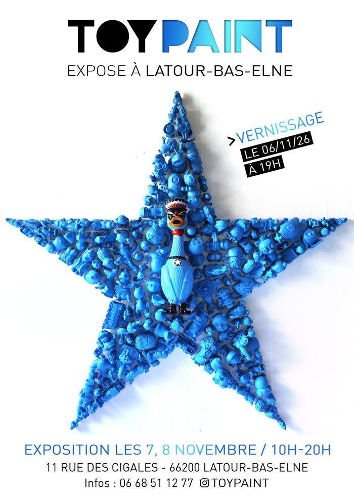 L'artiste Toypaint expose ses œuvres à Latour-Bas-Elne les 7 et 8 novembre. Vernissage le vendredi 6 novembre à partir de 19h (entrée libre).