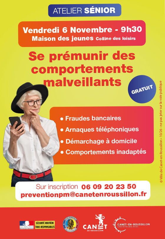 Atelier sénior - Se prémunir des comportements malveillants