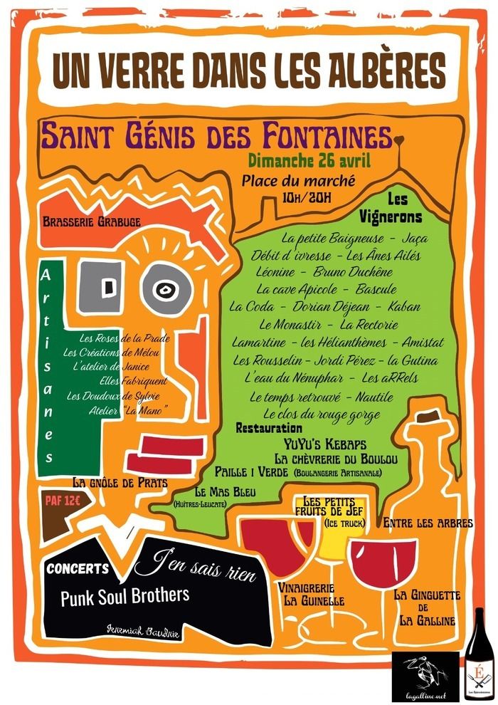 Dégustation de vins du terroir, concerts, artisanat, Restauration et boissons sur place