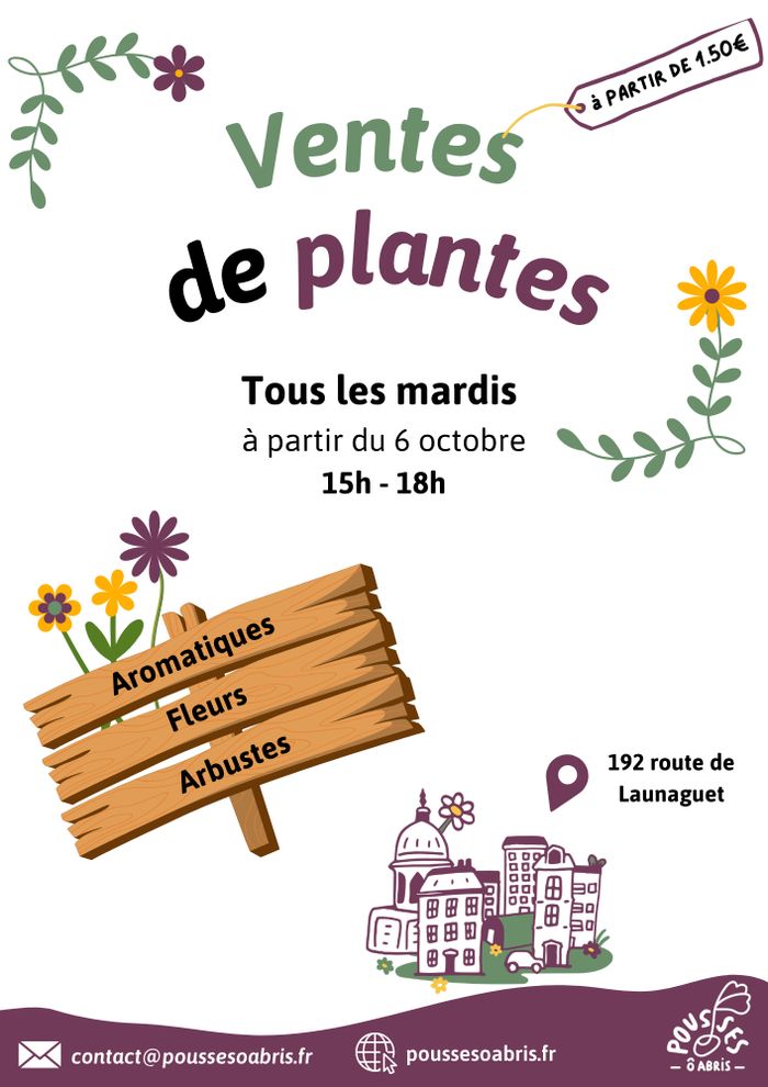 En octobre, vous pouvez venir acheter vos plantes vivaces lors de nos chantiers participatifs, les mardis après-midis