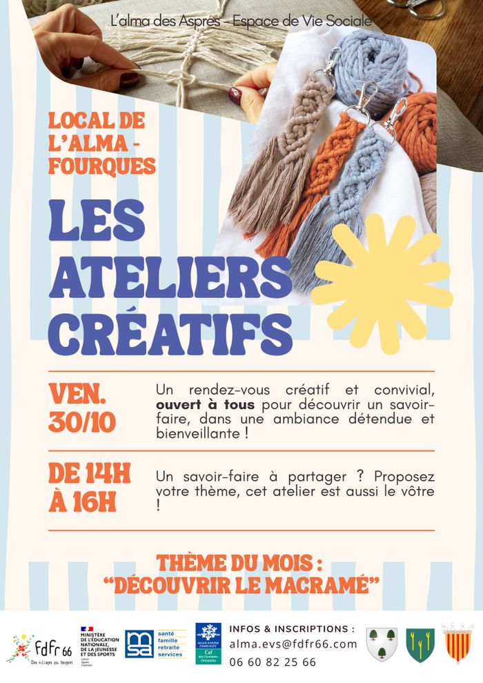 Un mois, un thème, une envie à partager ! Un rendez-vous créatif et convivial, ouvert à tous, pour découvrir ou transmettre un savoir-faire dans une ambiance bienveillante.