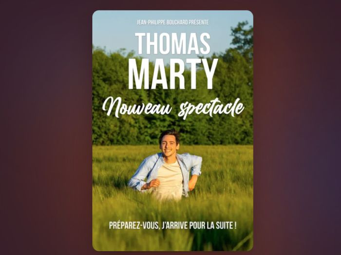 Humour - Thomas Marty, nouveau spectacle