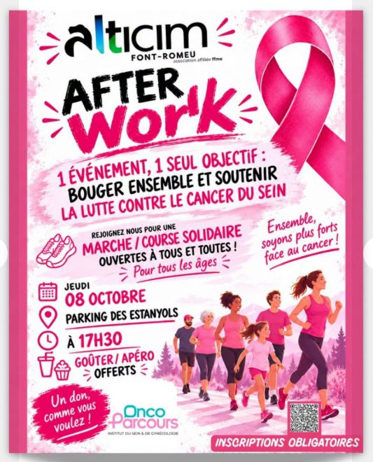 Afterwork - Course/marche solidaire Octobre Rose
