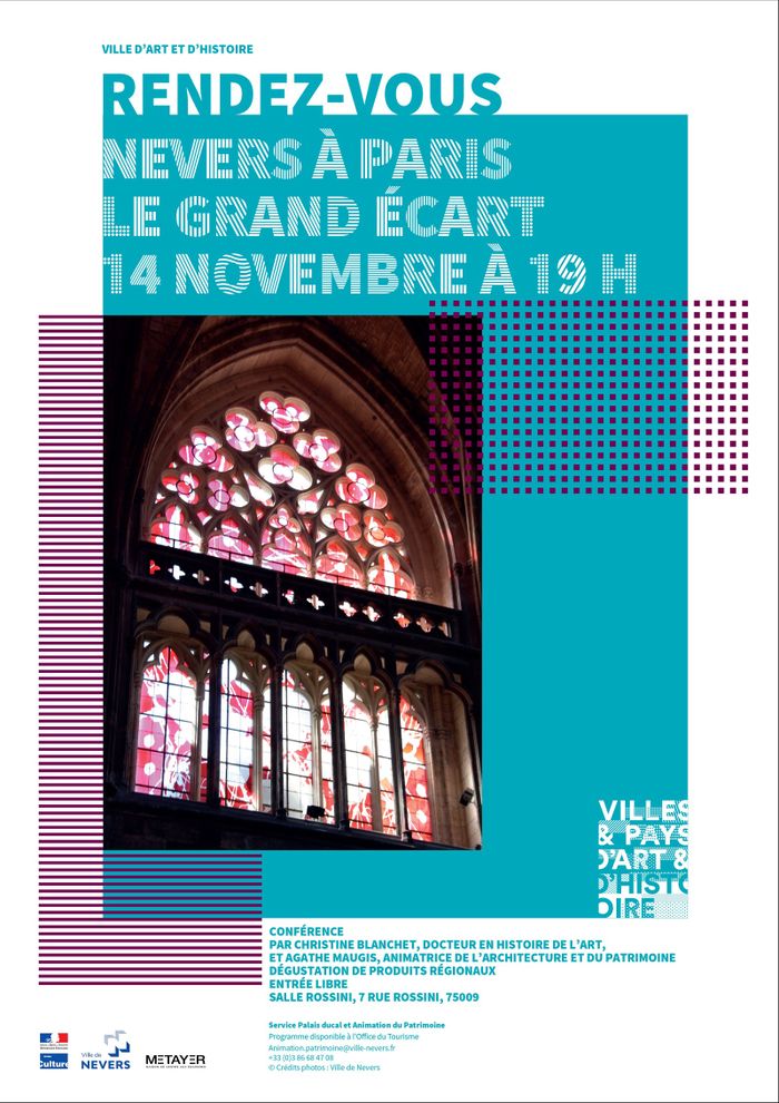 Un grand écart géographique et culturel pour découvrir les aspects les plus anciens et les plus récents de la cathédrale de Nevers et ses influences européennes.