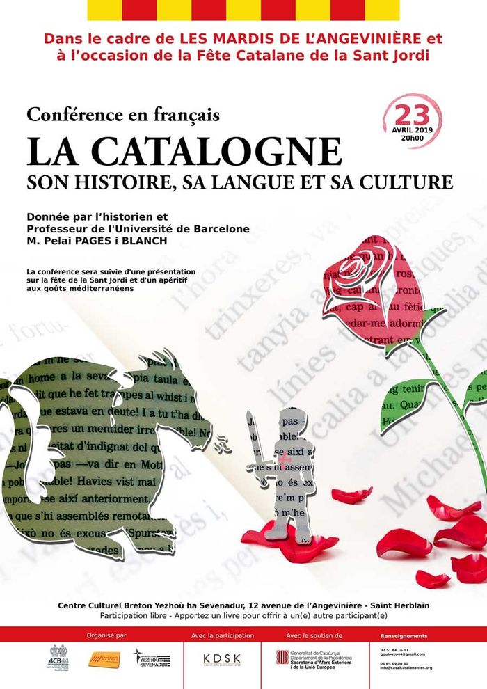 Programme autour de la littérature catalane à Nantes à l’occasion de « la Sant Jordi »