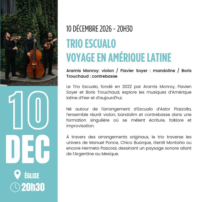 TRIO ESCUALO - Voyage en Amérique latine