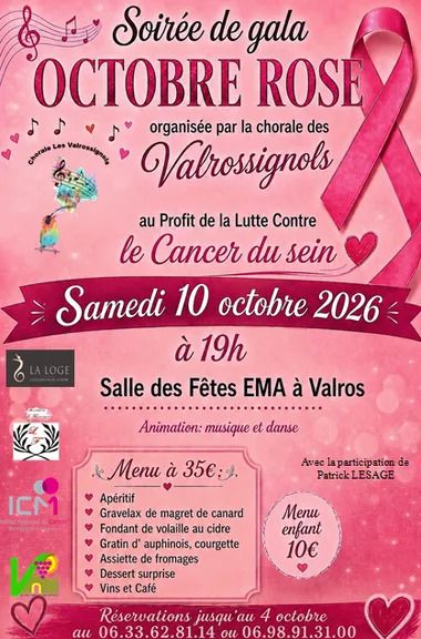 Musique, danse et solidarité : les Valrossignols vous donnent rendez-vous pour une soirée de gala au profit de la lutte contre le cancer du sein.