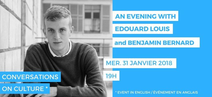 Rejoignez-nous* au Mona Bismarck American Center pour le lancement de la saison Spring 2018 lors d’un événement exceptionnel en présence de l’écrivain français Édouard Louis.
