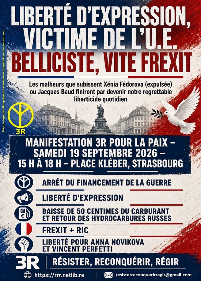 Manif pour exiger la paix et le départ de Macron.