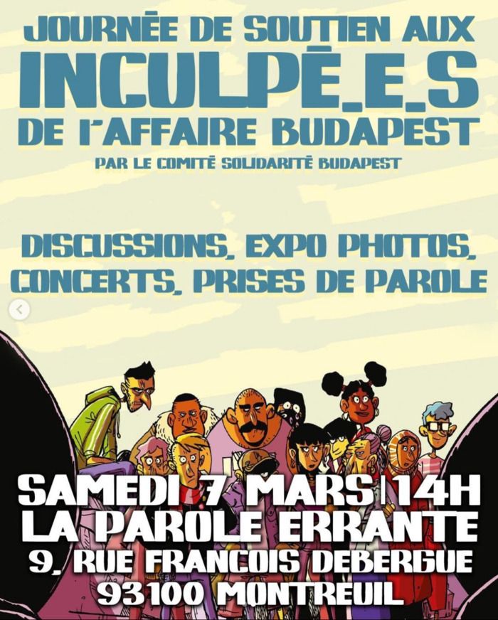 Journée du Comité Solidarité Budapest : discussions, expo photos, concerts, prises de parole