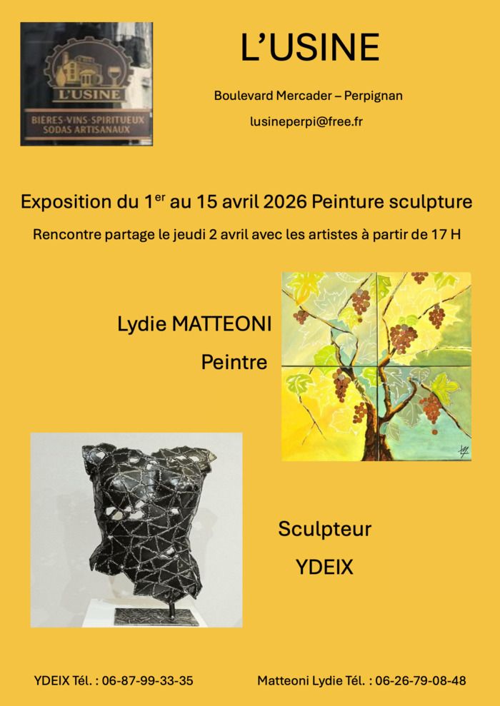 Exposition Lydie Matteoni, Peintre et Ydeix, Sculpteur