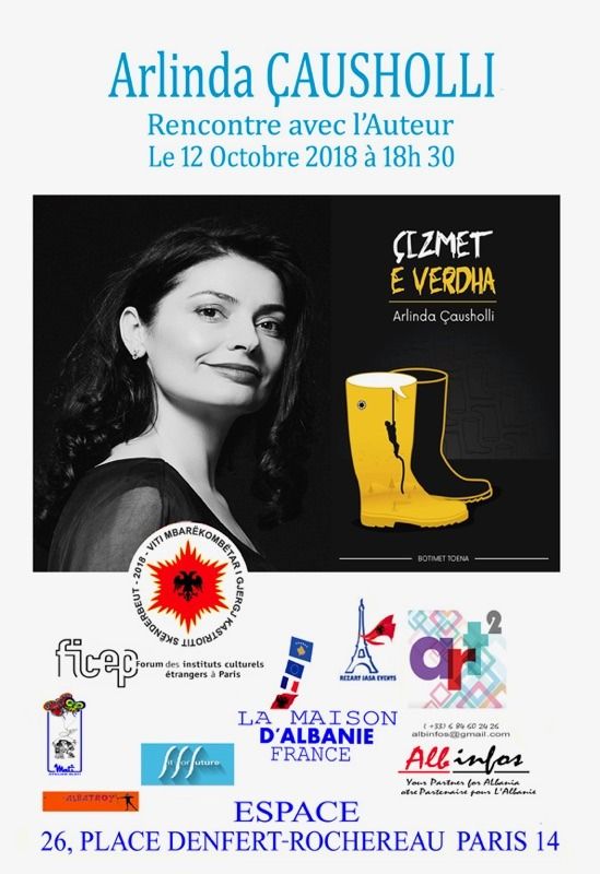 Soirée littéraire avec Arlinda CAUSHOLLI à l'occasion de la sortie de son livre "Cizmet e verdha" (Les bottes jaunes).
