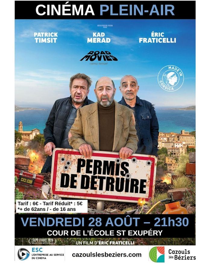 Cinéma de plein air proposé par la municipalité