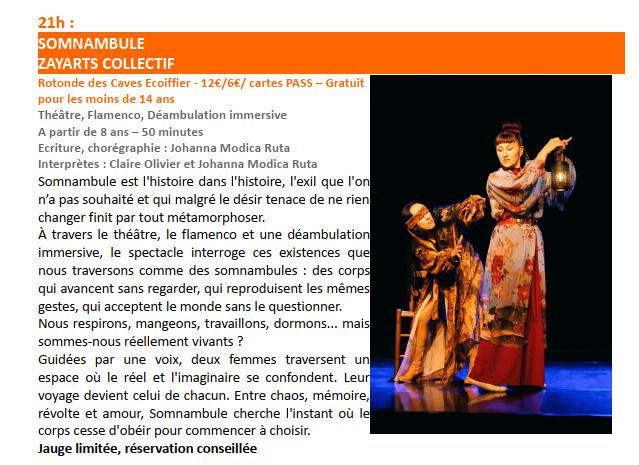 Festival des Vendanges d'Octobre - Théâtre - Somnambule