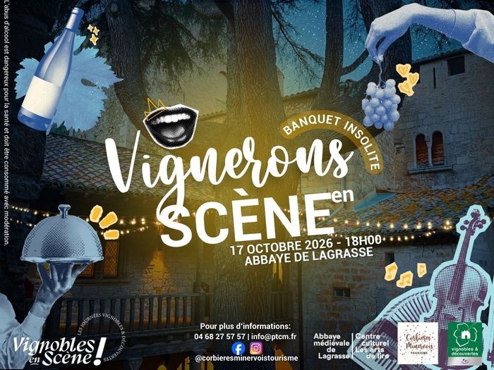 Le temps d’une soirée exceptionnelle, l’Abbaye de Lagrasse devient le théâtre vivant des histoires, des passions et des savoir-faire de nos vignerons.