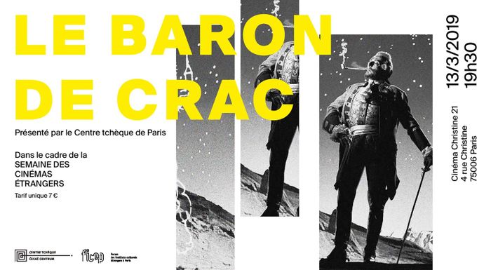 Baron le Crac, le film éponyme de Karel Zeman, sera présenté dans le cadre de la Semaine des cinémas étrangers du FICEP à Paris le 13 mars prochain.