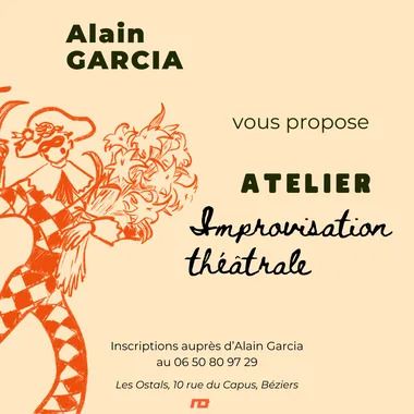 Ateliers d’impro théâtre ouverts à tous : jeux, scènes et exercices pour développer écoute, spontanéité et confiance en soi.